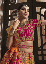 Banarasi Silk Embroidered Lehenga Choli