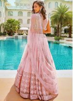 Enchanting Pink Jalpari Silk Embroidered Designer Lehenga Choli for Wedding