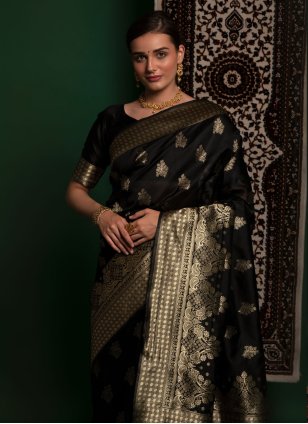 Silk Traditional Saree in Black
