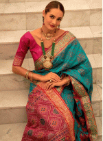 Girlish Weaving work Traditional Saree