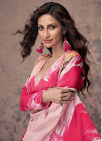 Distinctively Pink and White Digital Print work Salwar suit