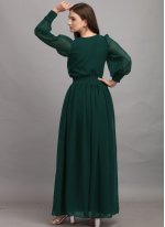 Georgette Green  Trendy Gown