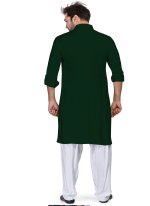 Green Embroidered Engagement Pathani Suit for Men