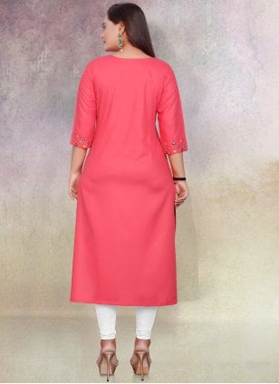 Pink Rayon Designer Tunic