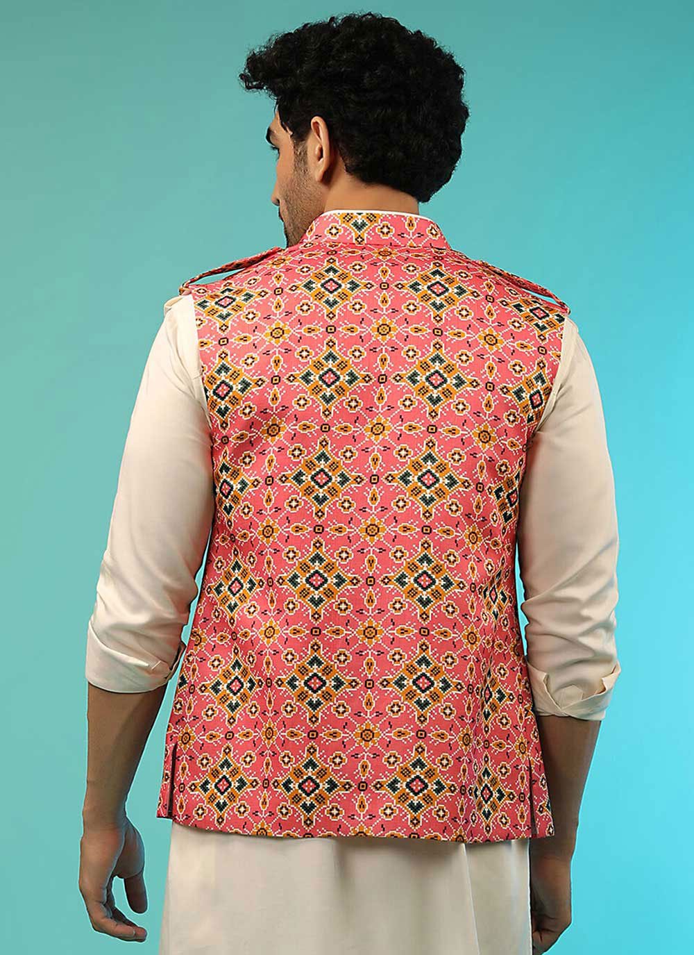 Buy online Red Silk Nehru Jacket from Jackets for Men by Veera Paridhaan  for ₹1040 at 68% off | 2024 Limeroad.com