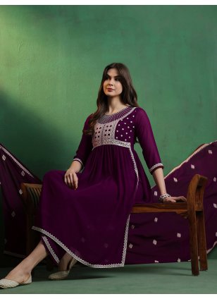 Georgette Salwar suit in Purple