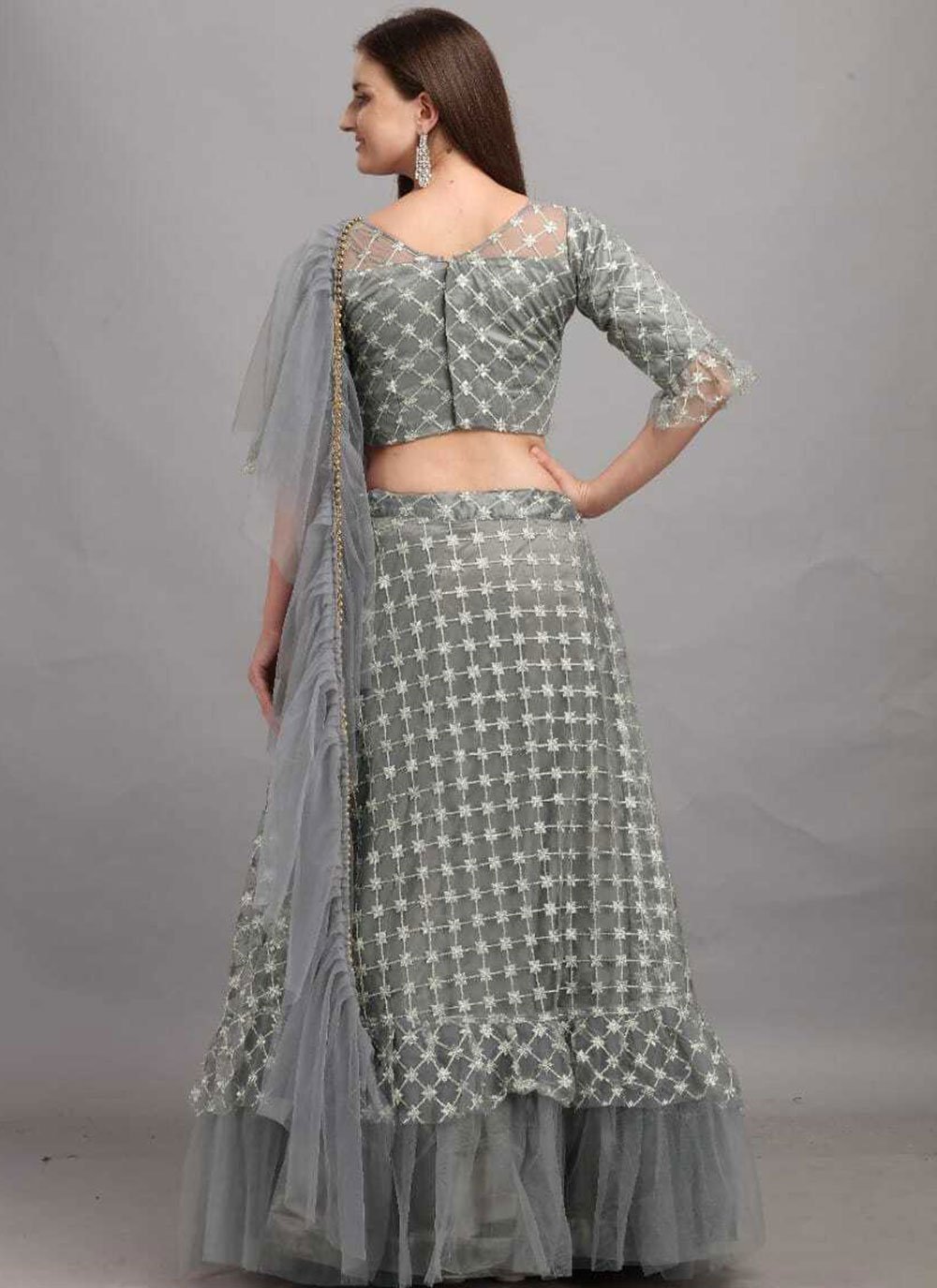 Buy Grey Lehenga Choli Sets for Women by FUSIONIC Online | Ajio.com