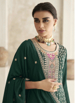 Picturesque Green Embroidered work Salwar suit