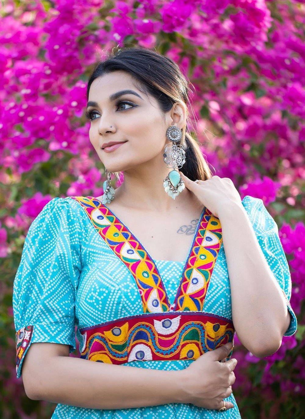 Firozi Blue Zari Embroidered Net Anarkali Gown With Dupatta - Gajiwala -  3919330