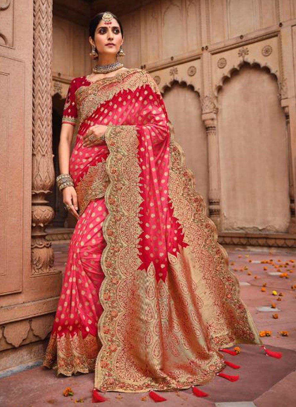 Buy NISHANJAY Woven Banarasi Jacquard Yellow Sarees Online @ Best Price In  India | Flipkart.com