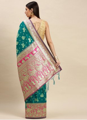 Banarasi Silk Weaving Traditional Designer Saree