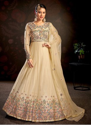 Buy Stylish Fashion Prachi Desai Beige Floor Length Anarkali Suit at  Amazon.in