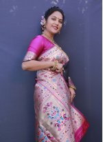 Black Banarasi Silk Jacquard Designer Sari