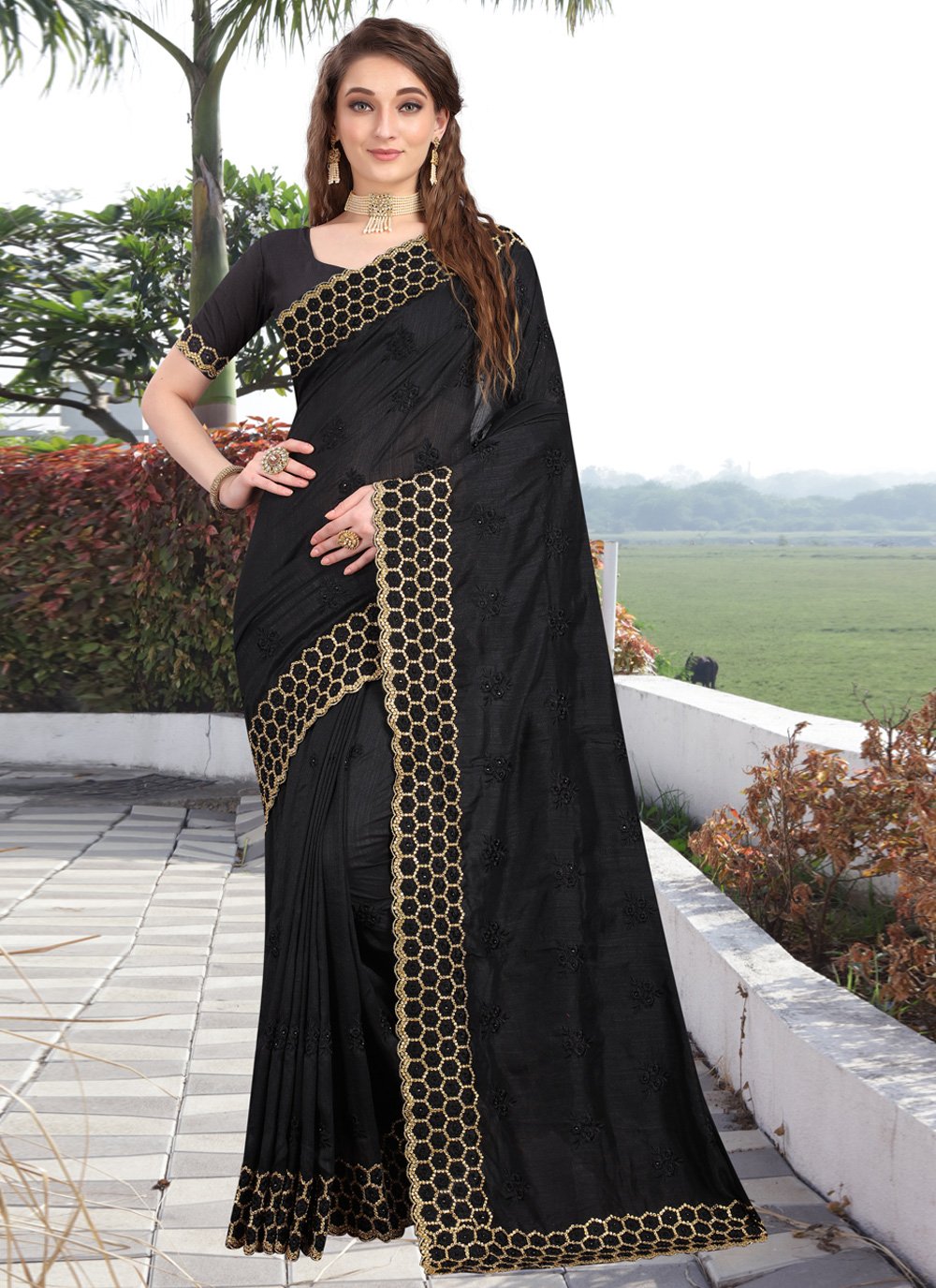 Black Saree For College Farewell Buy Online Collection 2024