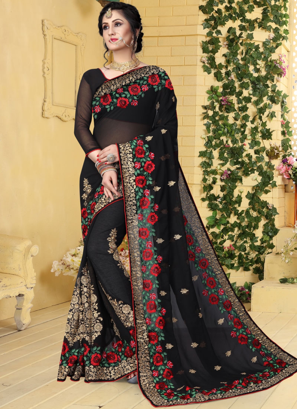 Black Color Beautiful Indian Soft Silk Saree for Women Designer Traditional  Ethnic Wear Sari, Bollywood Saree ,party Wear Saree - Etsy