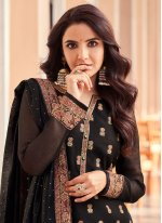 Black Jacquard Embroidered Pakistani Salwar Suit