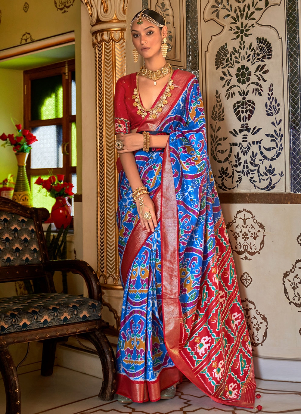 Royal Blue Patola Paithani Fusion Zari Woven Saree – TASARIKA - India's  Most Loved Sarees!