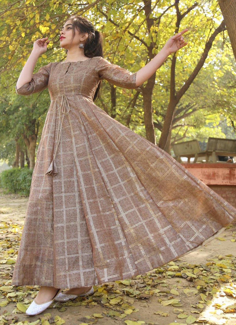 Buy Indian Gowns Online | Shop Indowestern Readymade Dresses UK: Lavender