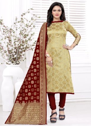 Tussar silk churidar on sale designs