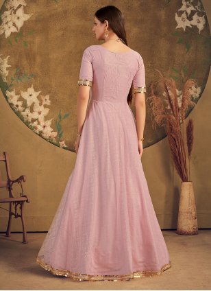 Pink Designer Gown For Festival and Party