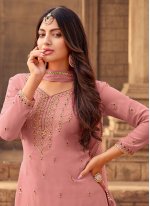 Embroidered Pink Designer Pakistani Salwar Suit 