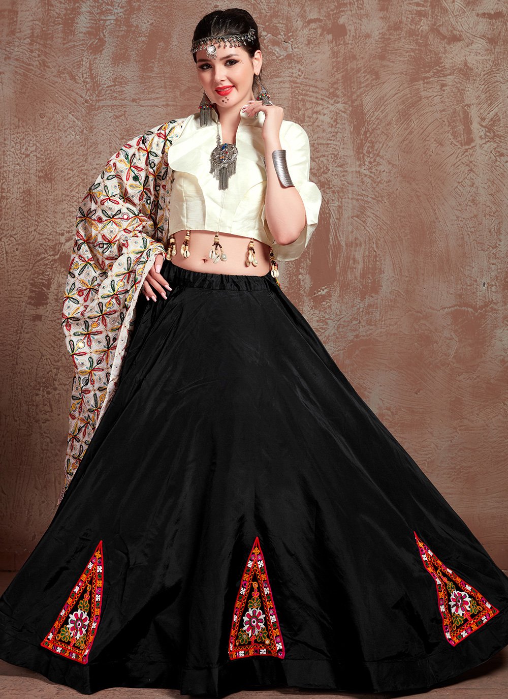 Alluring Black Heavy Zari And Sequins Embroidered Wedding Designer Lehenga  Choli With Dupatta - Tulsi Art - 3193993