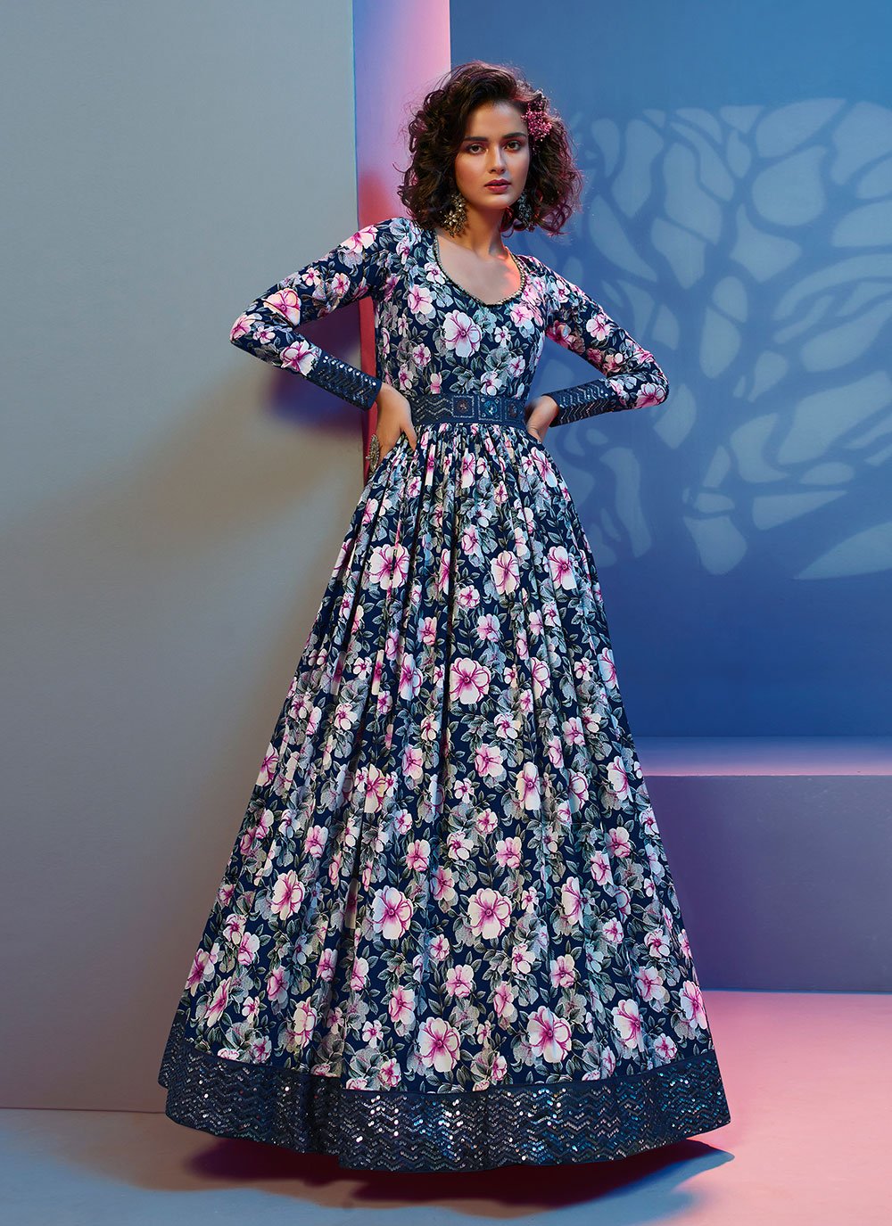 Buy Blue Floral Print Dress Online at KIDS ONLY | 260889501