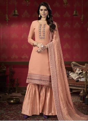 georgette embroidery designer suit