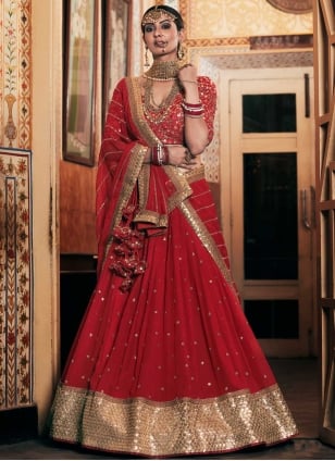 Faux Georgette Lehenga Choli