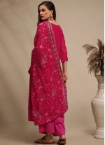 Faux Georgette Pink Embroidered Designer Pakistani Suit
