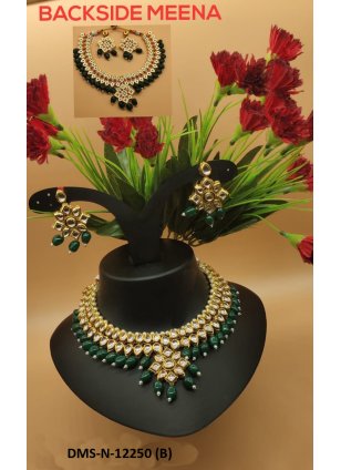 Gold Stone Necklace Set for Women