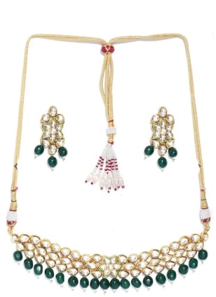 Gold Stone Necklace Set