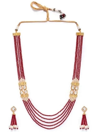 Gold Stone Necklace Set