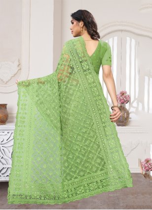 
                            Green Designer Saree