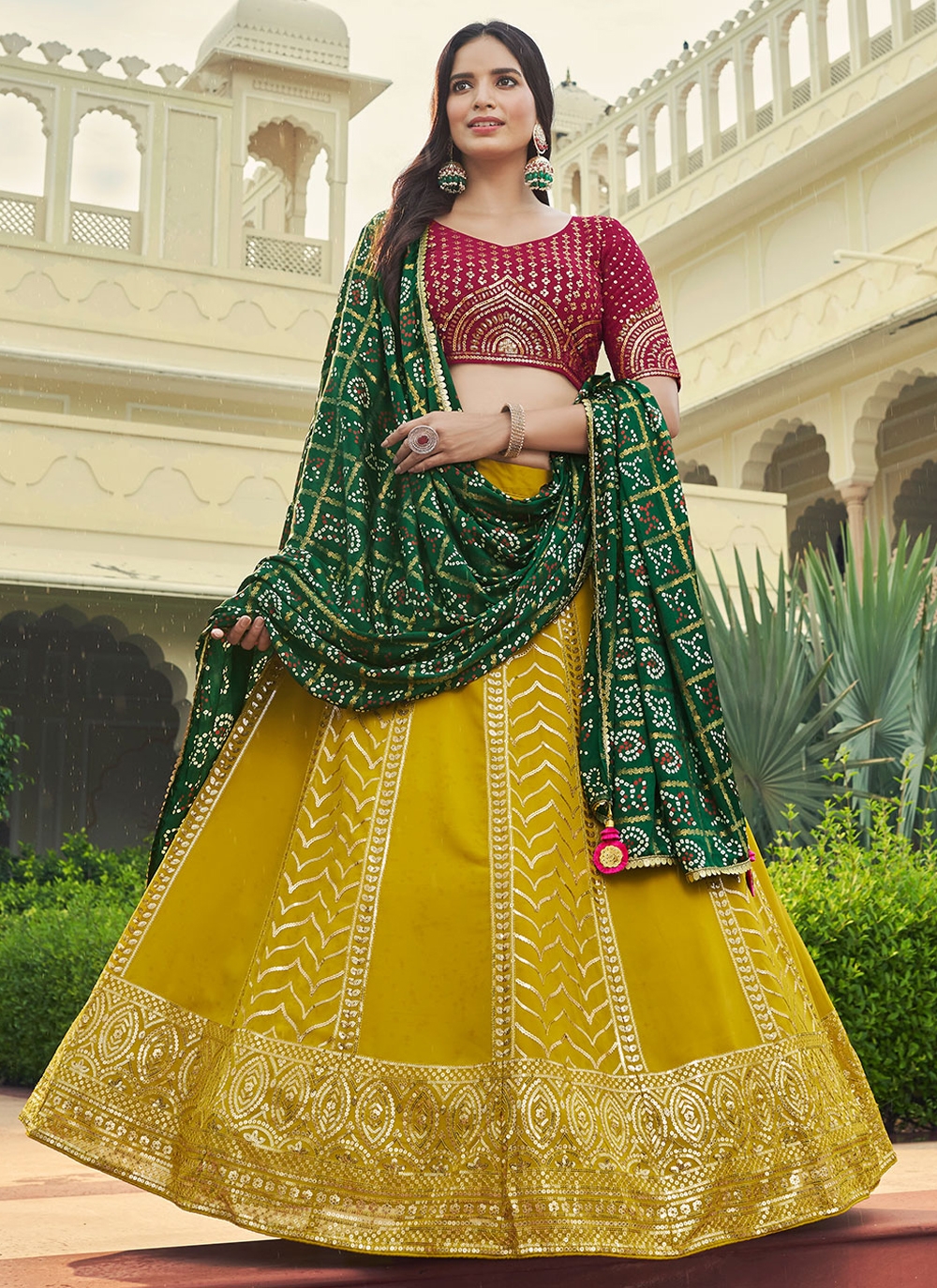 Lemon Green Lehenga Set. – Shyam Narayan Prasad