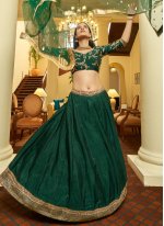 Green Sequins Sangeet Bollywood Lehenga Choli