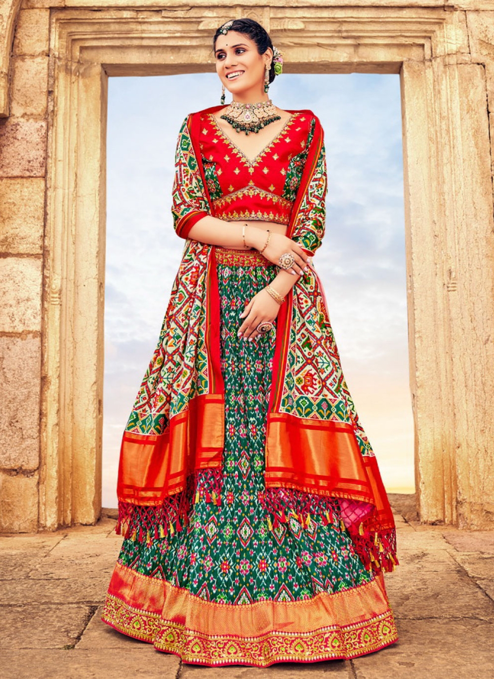 Brown silk lehenga choli 2313