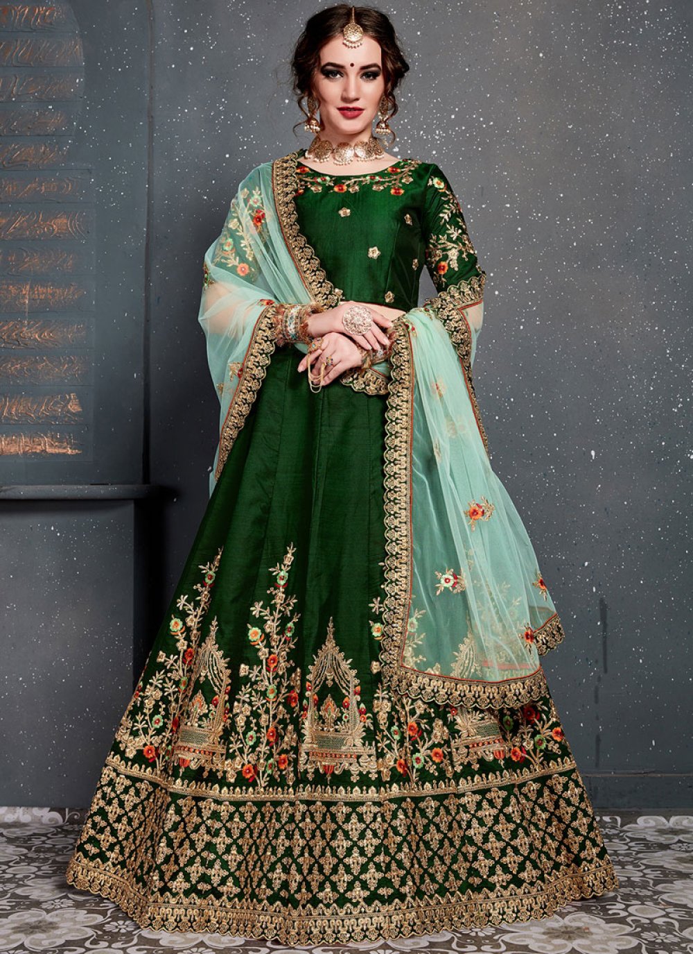 Buy KAIZEN TEXO FAB Women's Digital Printed Satin Silk Semi stitched Lehenga  Choli-XL Online at Best Prices in India - JioMart.