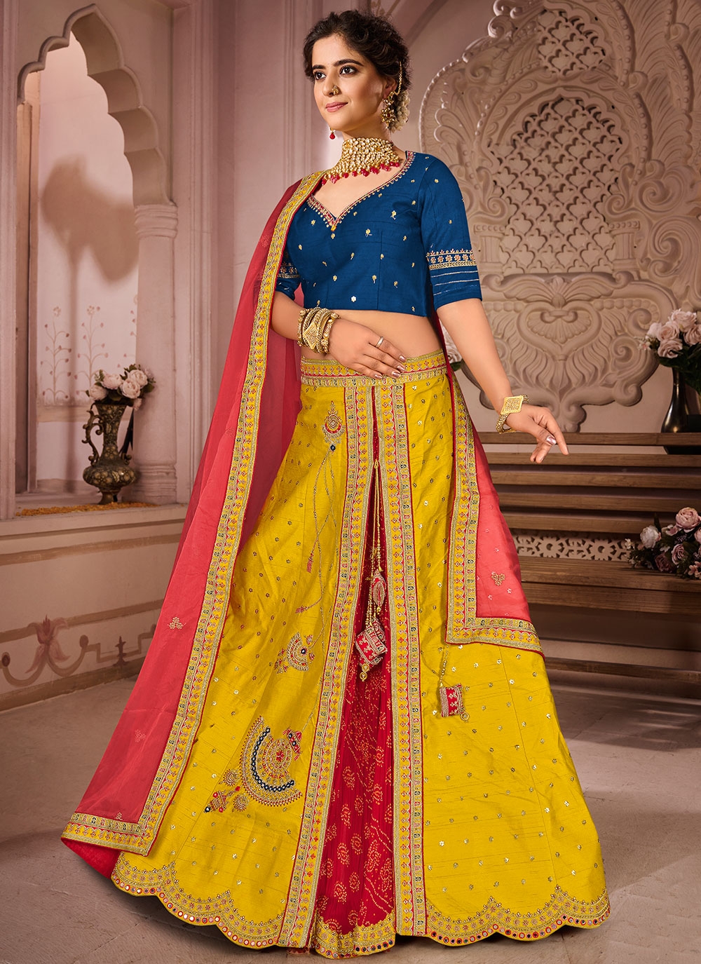 Buy yellow Lehenga Choli Sets for Women by FUSIONIC Online | Ajio.com