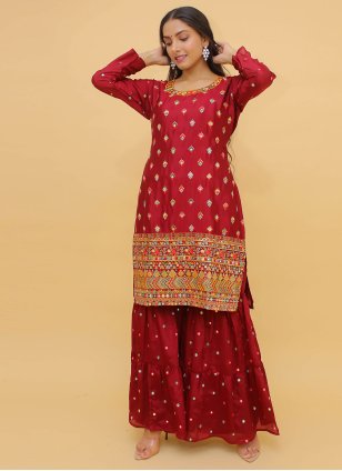 Maroon Color Designer Salwar Suit