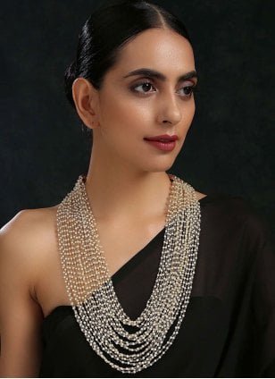 Masterly White Ceremonial layred Necklace.