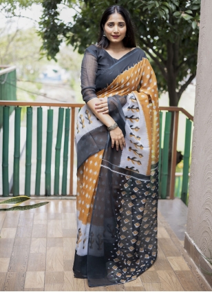 Multi Colour Cotton  Digital Print Designer Saree