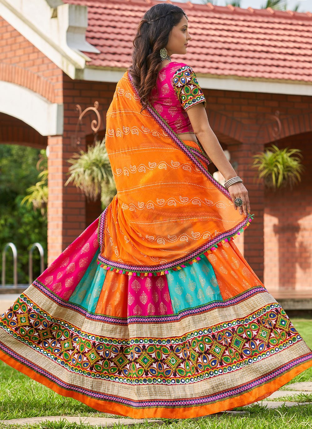 Buy online Mirror Work Jaipuri Lehenga from ethnic wear for Women by Fraumi  for ₹9599 at 20% off | 2024 Limeroad.com