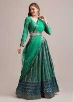 Multi Colour Jacquard Woven Trendy Chaniya Choli