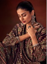 Multi Colour Pashmina Digital Print Pakistani Salwar Suit