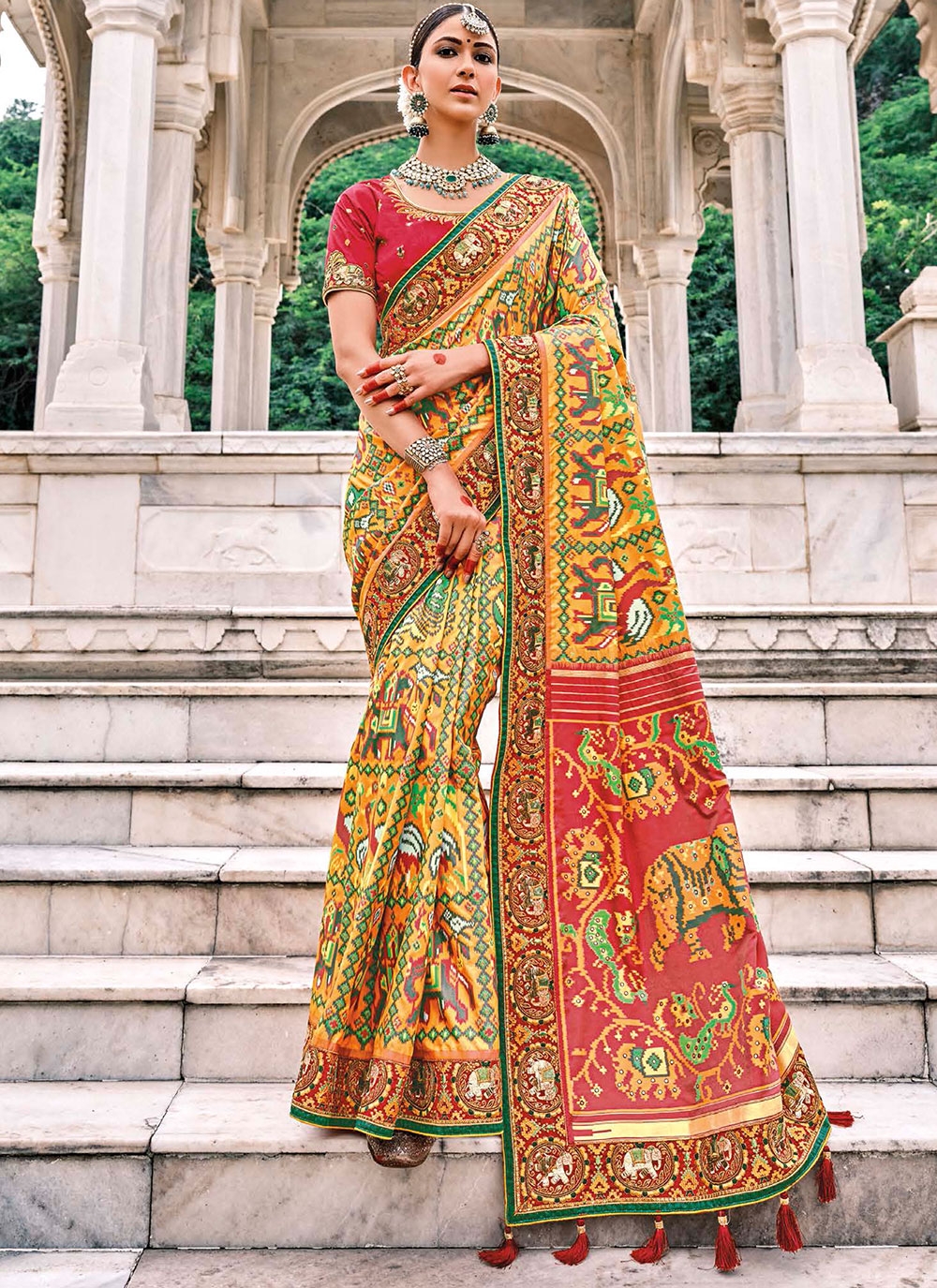 Party Wear Heavy Dyed Saree Online -782896059