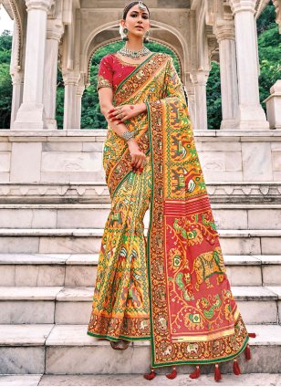Bishnupur Silk Sari - Multicolor for blend of contemporary & traditional  look