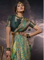 Multi Colour Viscose Weaving Trendy Sari