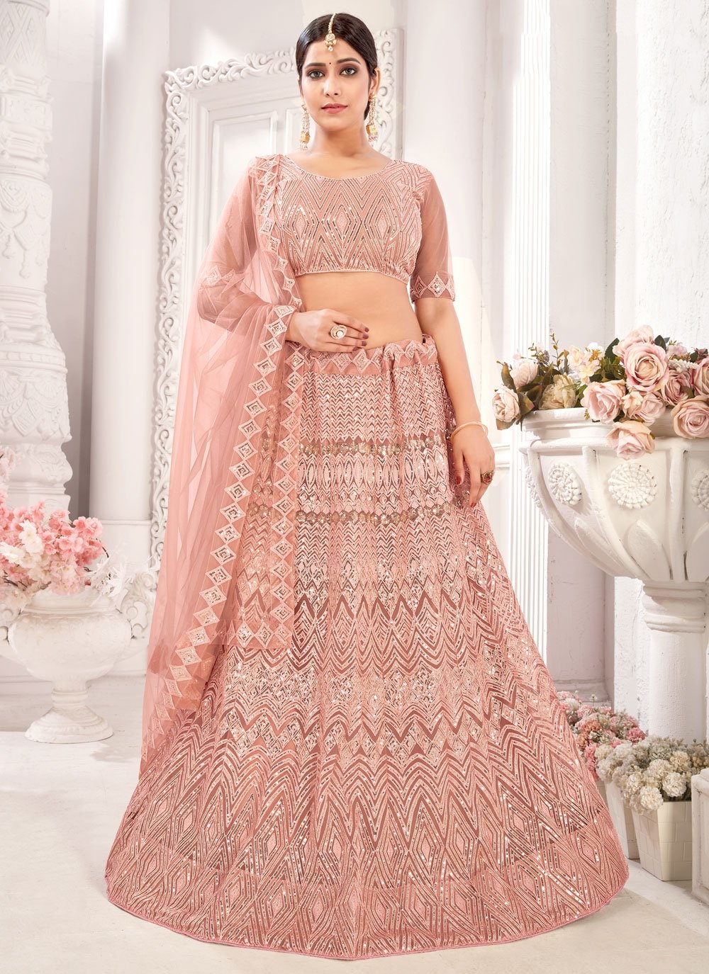 Buy net 2025 lehenga online