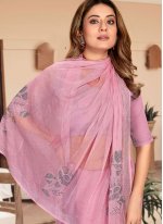 Pink Chiffon Stone Classic Sari